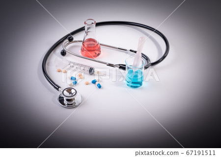 [Poor image of syringe and vaccine development] 67191511