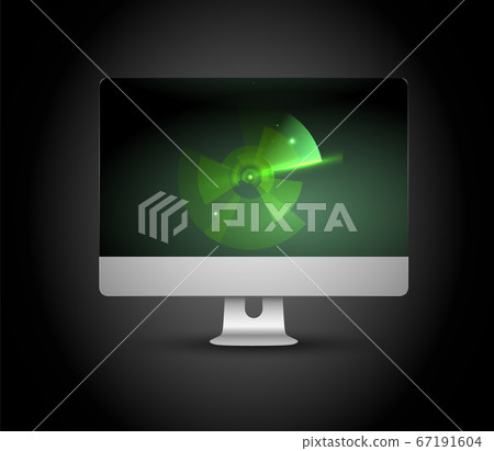 Abstract futuristic HUD radar display. Sci-fi 67191604