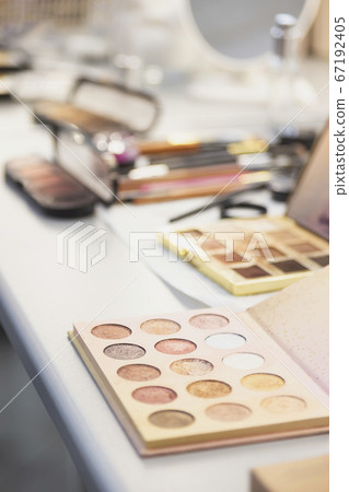 Professional decorative cosmetics for makeup artist - a palette of shadows. 67192405