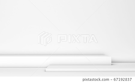 Podiums near wall 67192837