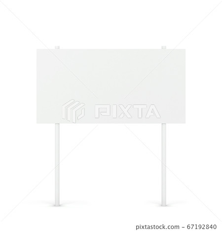 Blank white placard mockup 67192840