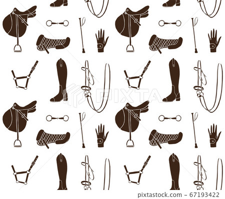Vector seamless pattern of horse riding equipment Vector seamless pattern of horse riding equipment 67193422