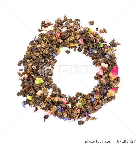 Tie Guan Yin tea with rose buds, candied fruit, 67195427