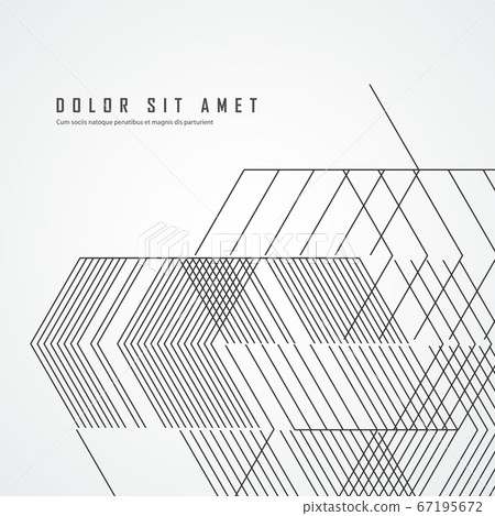 Vector seamless pattern.connection lines hexagons white background 67195672