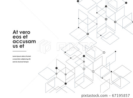 vector connection molecules with dots lines which right white background 67195857