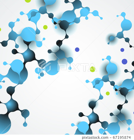 Abstract vector polygonal background with connecting blue dots with lines Abstract vector polygonal background with connecting blue dots with lines 67195874