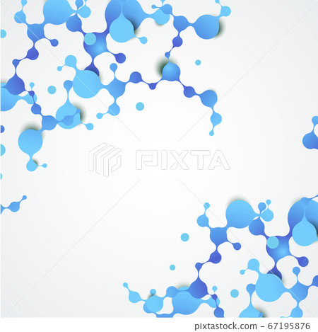 Abstract vector polygonal background with connecting blue dots with lines 67195876