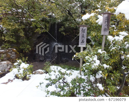 Japanese garden of snow Japanese garden of snow 67196079