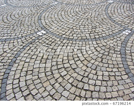 Old stone pavement in perspective. Old stone pavement in perspective. 67196214