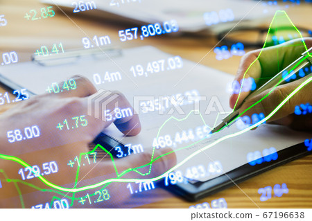 Stock market or forex trading graph and 67196638