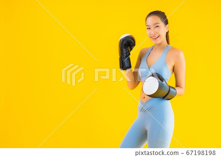 Portrait beautiful young asian woman wear sportwear Portrait beautiful young asian woman wear sportwear 67198198