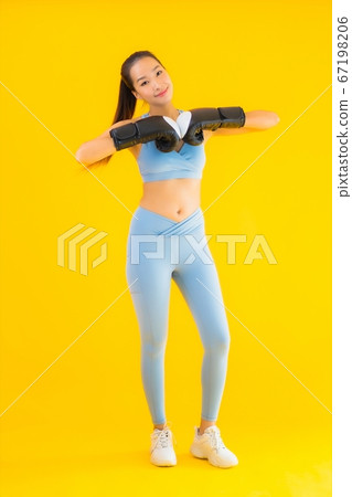 Portrait beautiful young asian woman wear sportwear Portrait beautiful young asian woman wear sportwear 67198206