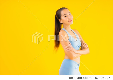 Portrait beautiful young asian sport woman ready for exercise 67198207