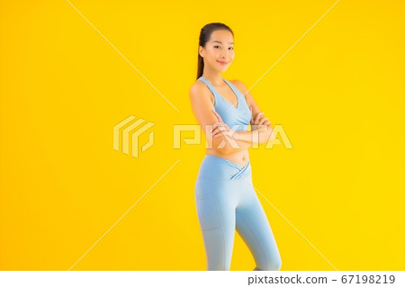 Portrait beautiful young asian sport woman ready for exercise 67198219