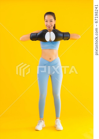 Portrait beautiful young asian woman wear sportwear Portrait beautiful young asian woman wear sportwear 67198241