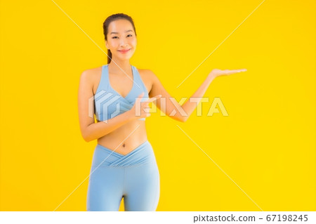 Portrait beautiful young asian sport woman ready for exercise 67198245