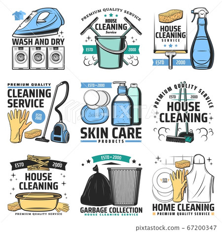 House cleaning and hygiene vector icons House cleaning and hygiene vector icons 67200347