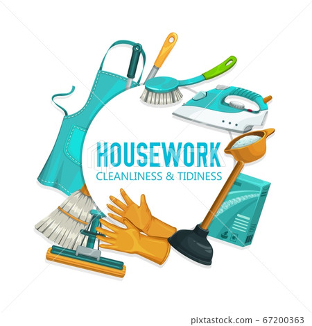 Housework tools and utensils, cleaning supplies 67200363