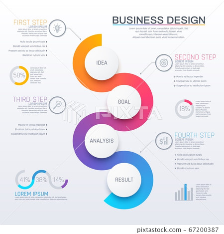 Business infographic with vector round elements 67200387