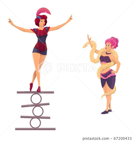 Gymnast, tamer or handler circus characters Gymnast, tamer or handler circus characters 67200433