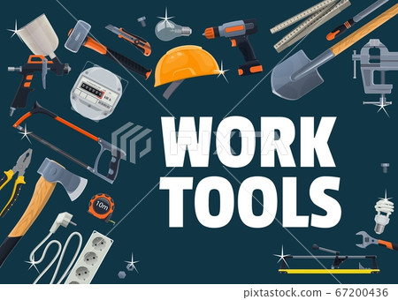 Construction, repair and DIY work tools vector 67200436