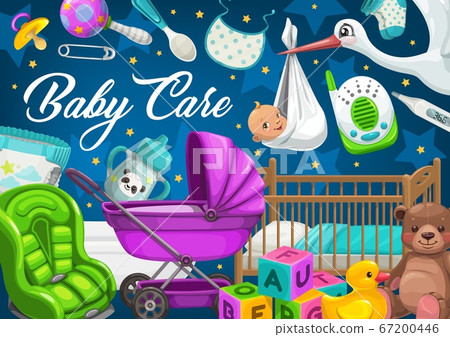 Baby care, children toys and flying stork Baby care, children toys and flying stork 67200446