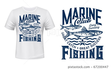T-shirt print with anchovy fish mascot label. T-shirt print with anchovy fish mascot label. 67200447