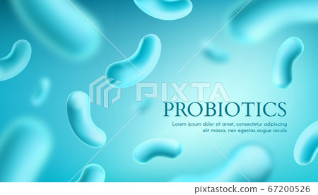 Probiotics vector background, bacteria supplement 67200526