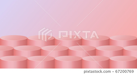Pastel pink cylinder background. 3d geometric vector illustration. Pastel pink cylinder background. 3d geometric vector illustration. 67200769