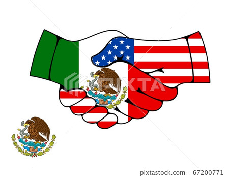Mexico and USA partnership handshake Mexico and USA partnership handshake 67200771