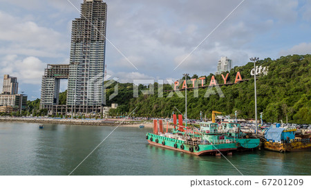 Aerial view of Pattaya , Thailand . Aerial view of Pattaya , Thailand . 67201209