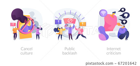 Social media behavior abstract concept vector illustrations. Social media behavior abstract concept vector illustrations. 67201642