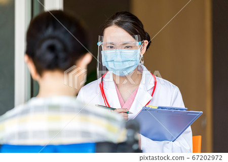 年輕女子麵試面罩 年輕女子麵試面罩 67202972