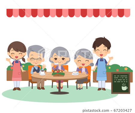 People who enjoy at the Dementia Cafe Caregiver Set 67203427