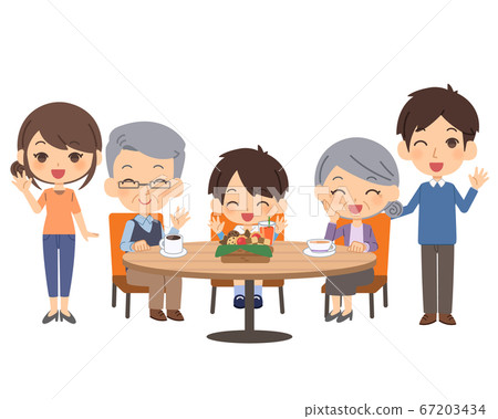 Family enjoying at dementia cafe 67203434