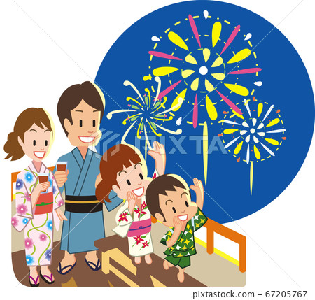 穿和服,觀看樂隊的煙火 穿和服,觀看樂隊的煙火 67205767