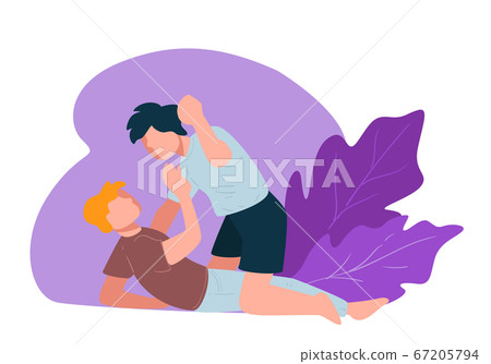 Teenagers fight, brothers or enemies at school hitting face Teenagers fight, brothers or enemies at school hitting face 67205794