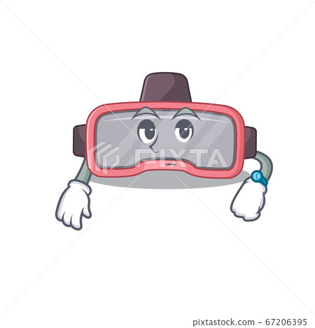 Mascot design style of vr glasses with waiting gesture 67206395