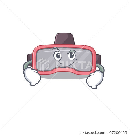 A cute caricature picture of vr glasses having confident gesture A cute caricature picture of vr glasses having confident gesture 67206435