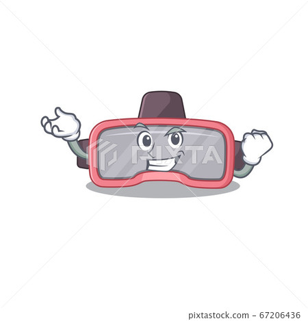 A caricature design concept of vr glasses with happy face A caricature design concept of vr glasses with happy face 67206436