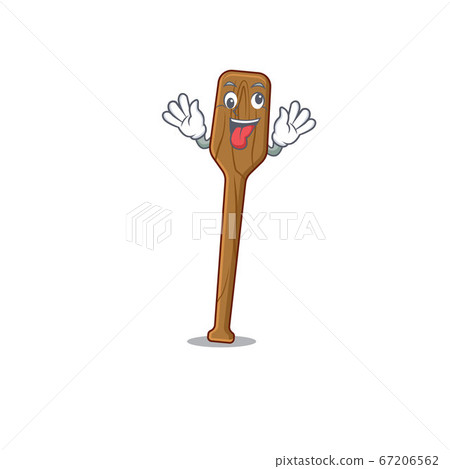 A mascot design of oars having a funny crazy face A mascot design of oars having a funny crazy face 67206562