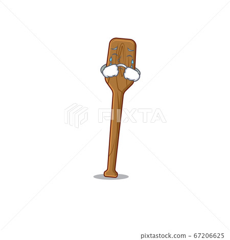 Caricature design of oars having a sad face 67206625