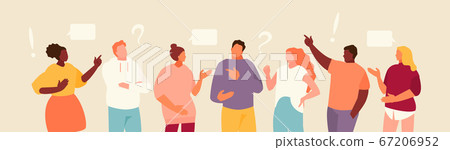 People discussion and communication vector 67206952