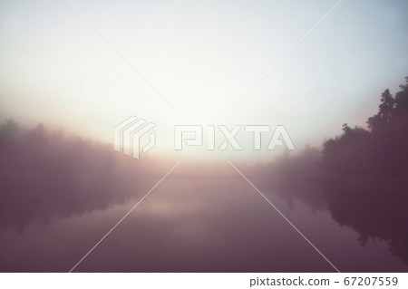 Fog on the lake Fog on the lake 67207559