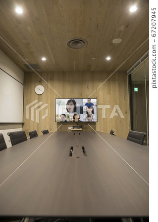 Conference room Online meeting Web conference Remote conference Remote work image Conference room Online meeting Web conference Remote conference Remote work image 67207945