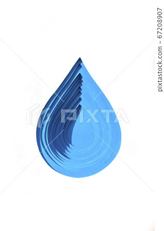 Paper art water drop.  67208907