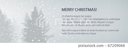 Winter banner with snowfall in the forest Winter banner with snowfall in the forest 67209066