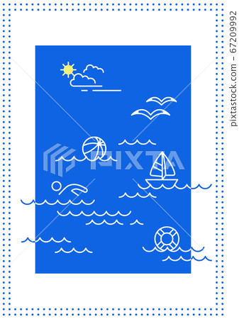 Summer vector illustration-sea 67209992