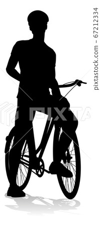 Bike and Bicyclist Silhouette 67212334