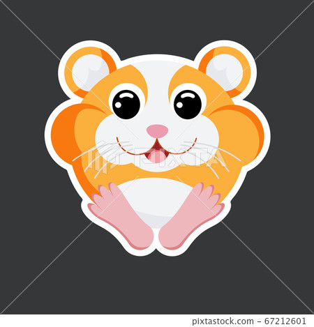 vector cute hamster sticker template 67212601